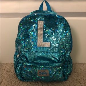 Justice Blue “L” backpack